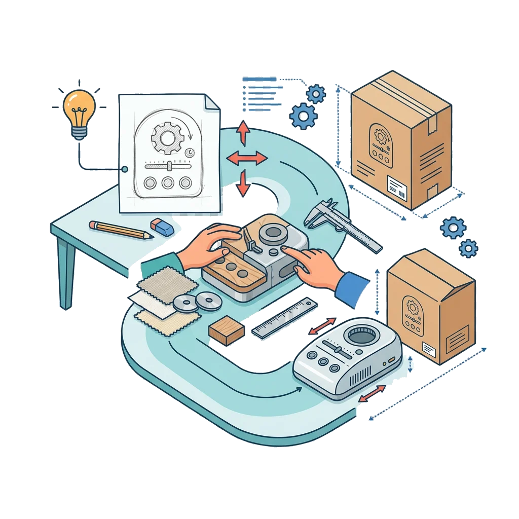 Product development from idea to manufacturable sample