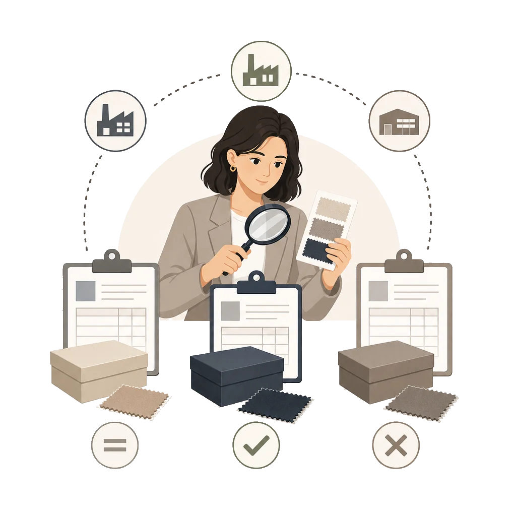 Supplier research and comparison for product sourcing